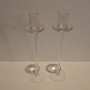 Elegant Glass Candle Holders